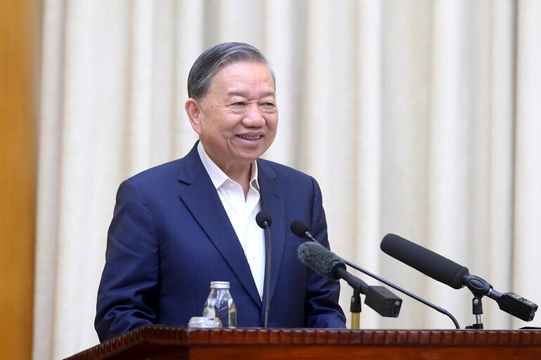 Tổng Bí thư Tô Lâm phát biểu tại hội nghị. Ảnh: Đăng Khoa