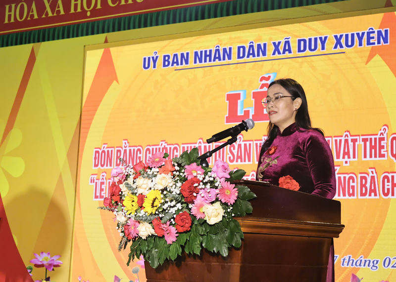 Bà Nguyễn Thị Anh Thi, Phó Chủ tịch UBND TP. Đà Nẵng phát biểu tại buổi lễ. Ảnh: Diễm Phúc