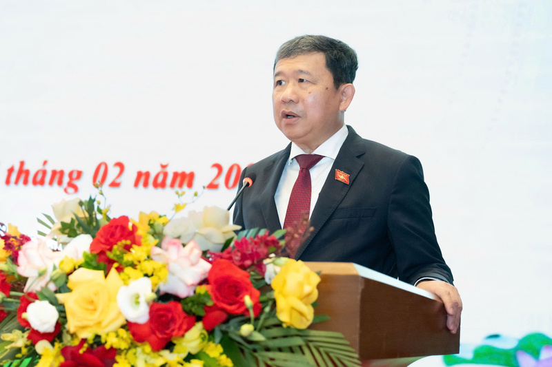 Phó Bí thư Đảng ủy Quốc hội Vũ Hải Hà phát biểu.
