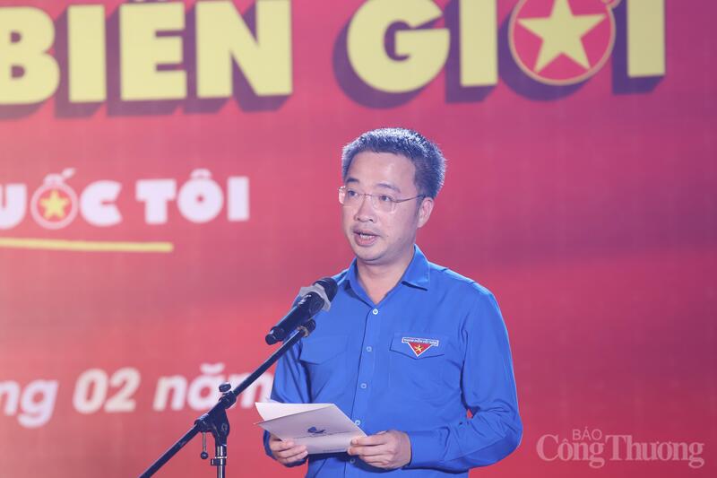 Bí thư Trung ương Đoàn, Chủ tịch Trung ương Hội Liên hiệp Thanh niên Việt Nam Nguyễn Tường Lâm phát biểu tại chương trình - Ảnh: Đăng Hải