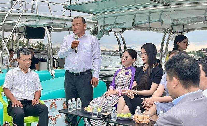 Ông Nguyễn Thanh Phong, Giám đốc Công ty TNHH MTV XD - TM - SX Tân Đại Phong chia sẻ ý kiến tại chương trình. Ảnh: Khánh Ngọc