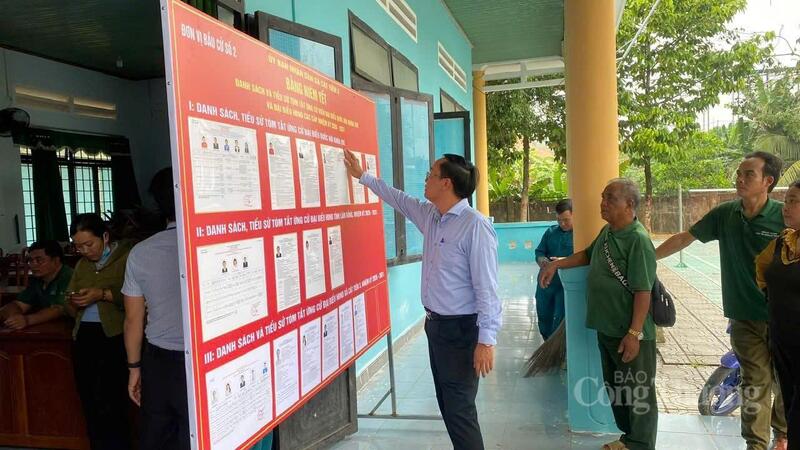 Xã Cát Tiên 3 sẵn sàng cho công tác bầu cử. Ảnh: Minh An