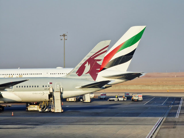 Nhiều quốc gia Trung Đông đã siết chặt hoạt động hàng không và tuyên bố đóng cửa không phận trong bối cảnh căng thẳng quân sự tiếp tục leo thang. Ảnh: Exyuaviation