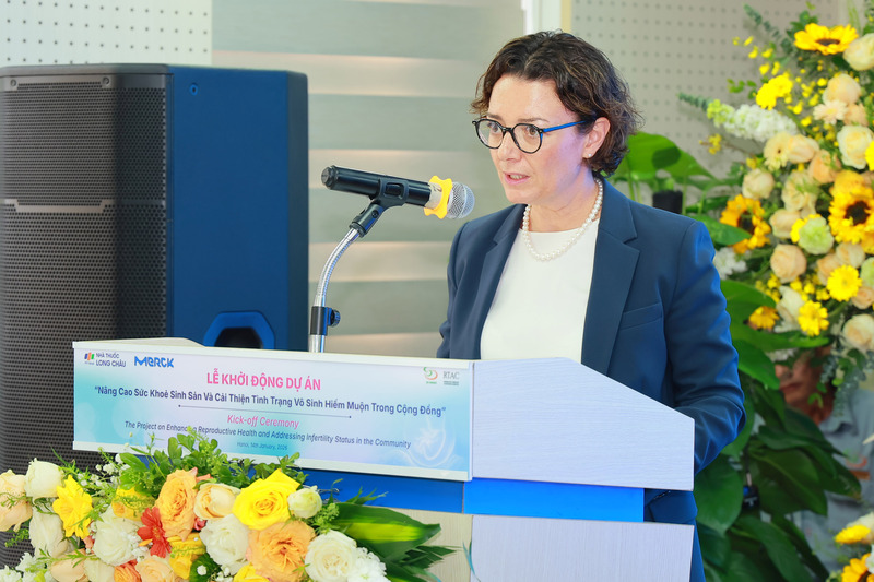 Bà Ghislaine Dondellinger - Tổng Giám đốc Merck Healthcare Việt Nam kỳ vọng hợp tác giúp nâng cao cơ hội tiếp cận thông tin y khoa và phương pháp chăm sóc khoa học cho các cặp vợ chồng vô sinh, hiếm muộn tại Việt Nam.