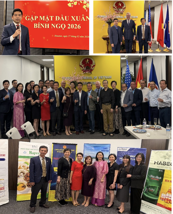 Mộ số hình ảnh chương trình gặp mặt doanh nghiệp đầu xuân 2026 tại Houston.