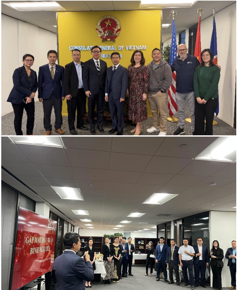 Làm việc với Phòng Thương mại ACC-Asian Chamber of Commerce tại Tổng Lãnh sự quán tại Houston (tháng 2/2026).