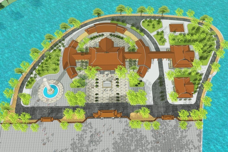 Phối cảnh Đền tưởng niệm anh hùng liệt sĩ và người có công tỉnh Cà Mau. Ảnh: UBND tỉnh Cà Mau