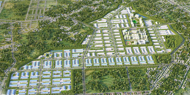 Phối cảnh Khu công nghiệp Long Đức 3.