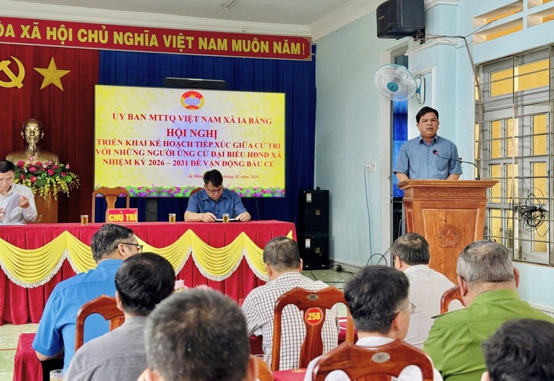 Xã Ia Băng tổ chức hội nghị triển khai kế hoạch tiếp xúc giữa cử tri với những người ứng cử đại biểu HĐND xã nhiệm kỳ 2026-2031.