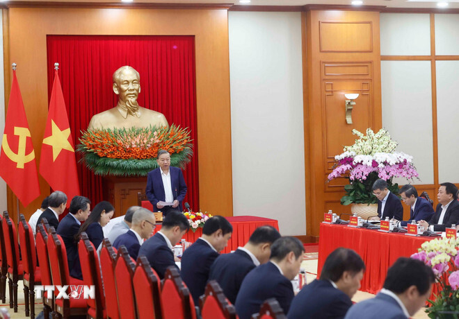 Tổng Bí thư Tô Lâm phát biểu. Ảnh: Thống Nhất/TTXVN