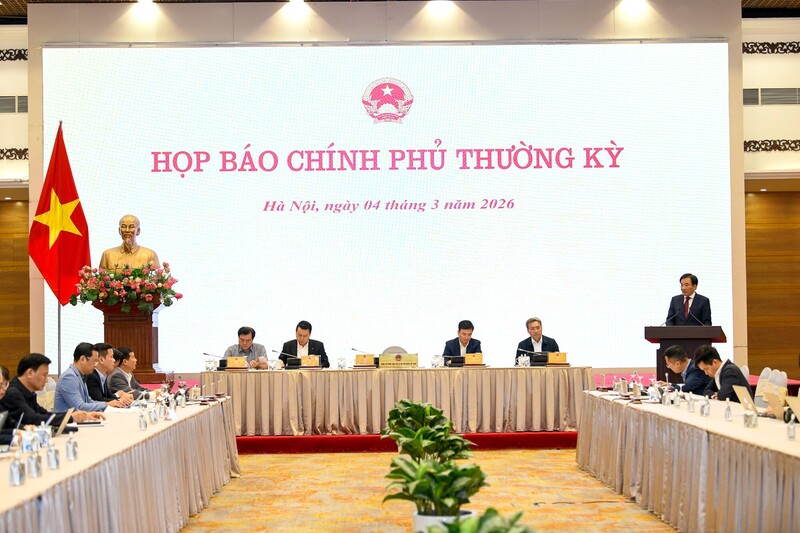 Họp báo Chính phủ thường kỳ tháng 2/2026.. Ảnh: VGP/Nhật Bắc