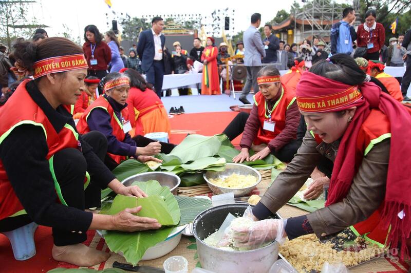 Hải Phòng sôi nổi Hội thi bánh chưng, bánh giầy tại Côn Sơn, Kiếp Bạc  - 2