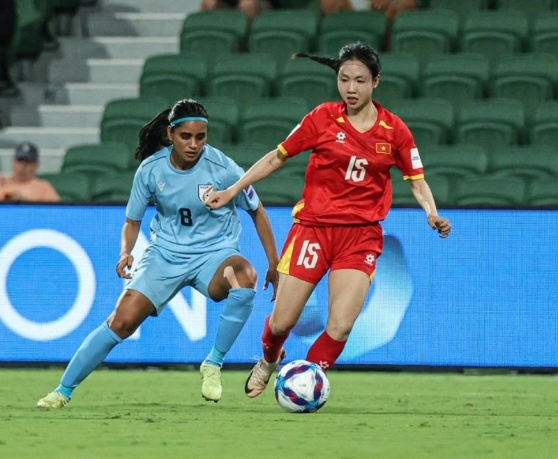 Tình huống tấn công của tuyển nữ Việt Nam. Ảnh: AFC