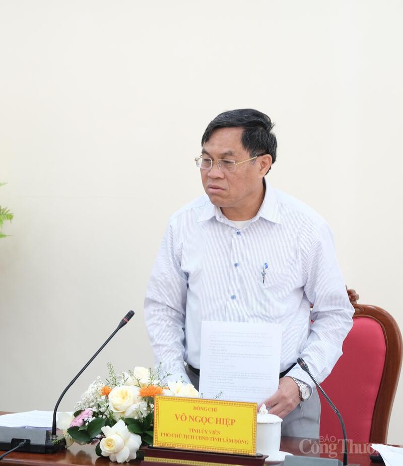 Phó Chủ tịch UBND tỉnh Lâm Đồng Võ Ngọc Hiệp. Ảnh: Minh An