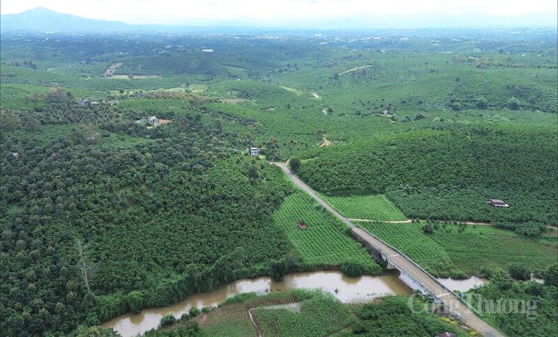 Mốc ranh giới giải phóng mặt bằng đi qua phường 1 Bảo Lộc. Ảnh: Minh An