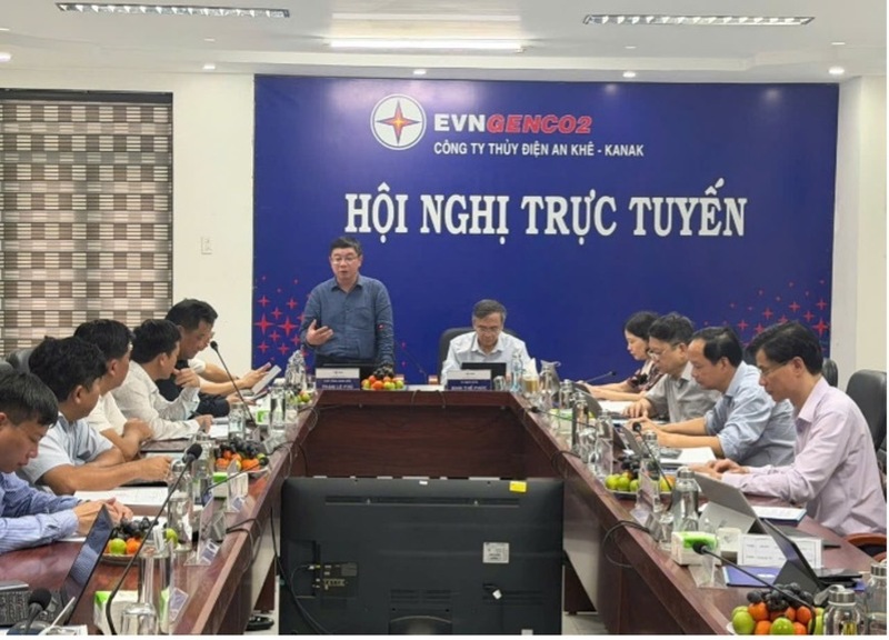 Ông Phạm Lê Phú, Phó Tổng Giám đốc EVN phát biểu chỉ đạo tại buổi làm việc. Ảnh: Thu Hoài