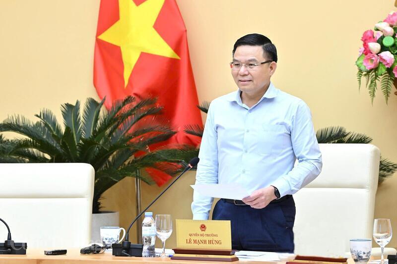 Ủy viên Trung ương Đảng, Bí thư Đảng ủy, Quyền Bộ trưởng Bộ Công Thương Lê Mạnh Hùng chủ trì tại cuộc Họp Ban Chỉ đạo Phát triển văn hóa công vụ ngành Công Thương.