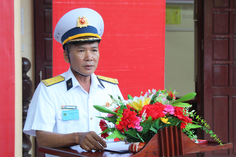 Trung tá Nguyễn Huy Tưởng, Chỉ huy trưởng đảo Sinh Tồn. Ảnh: Đức Thu