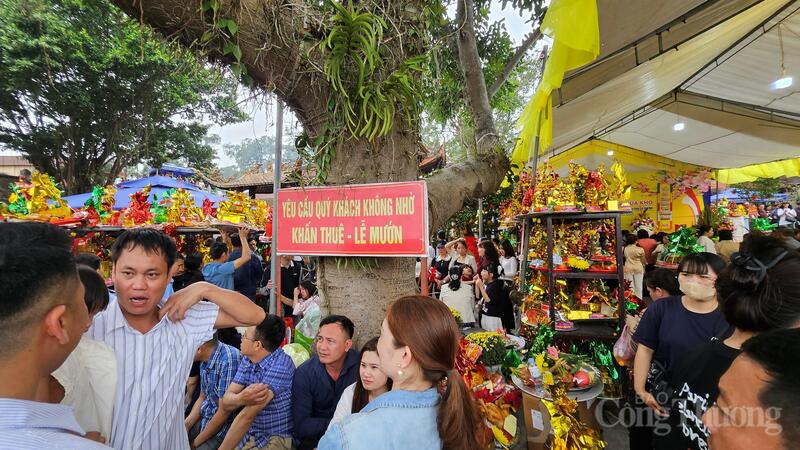 Bảng thông báo nhắc nhở không nhờ khấn thuê, lễ mướn.