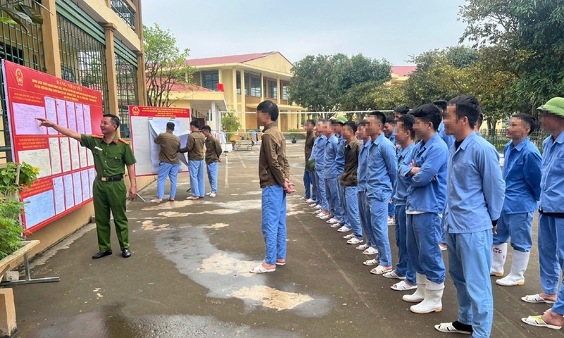 Mọi công tác chuẩn bị cho ngày bầu cử đã được các cơ sở cai nghiện trên địa bàn tỉnh Thanh Hóa chuẩn bị chu đáo. Ảnh: Công an Thanh Hóa