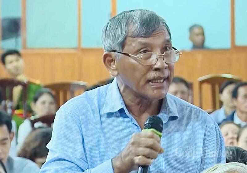 Người dân vùng lũ Tuy Phước bày tỏ nhiều kỳ vọng vào các ứng cử viên, mong có giải pháp căn cơ giảm thiệt hại do mưa lũ. Ảnh: Hoàng Phát