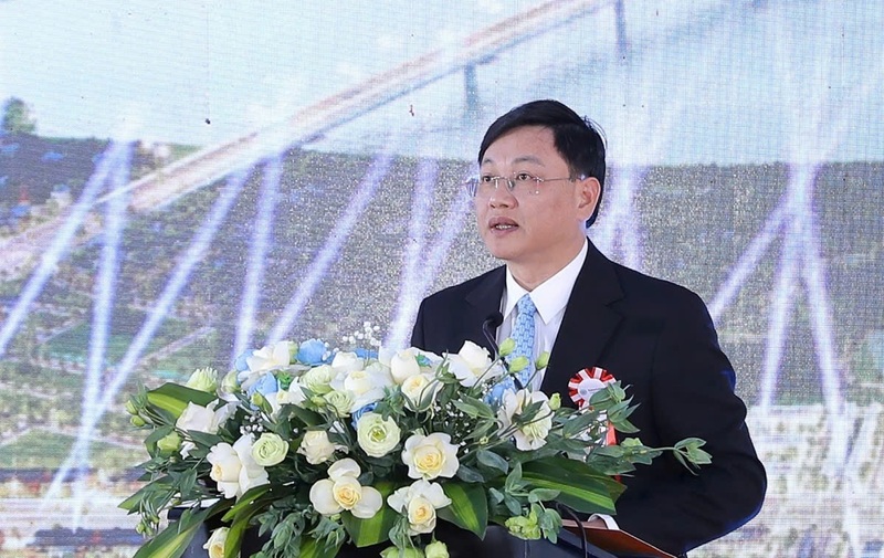 Ông Mai Xuân Liêm, Phó Chủ tịch Thường trực UBND tỉnh Thanh Hóa phát biểu tại lễ khởi công dự án. Ảnh: Minh Hiếu