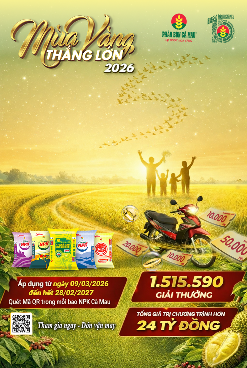 Mùa vàng thắng lớn 2026 với hàng triệu giải thưởng giá trị đang chờ đón bà con. Ảnh PVCFC
