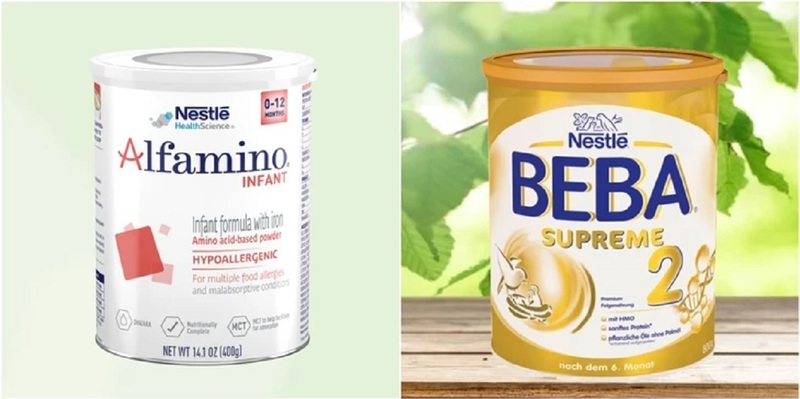 Sữa bột nhãn hiệu Beba và Alfamino của Công ty Nestlé (Đức) bị cảnh báo nghi nhiễm độc cereulide.
