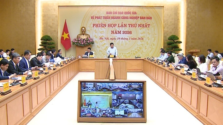 Phó Thủ tướng Nguyễn Chí Dũng chủ trì Phiên họp lần thứ nhất năm 2026 của Ban Chỉ đạo quốc gia về phát triển ngành công nghiệp bán dẫn - Ảnh: VGP/Thu Sa