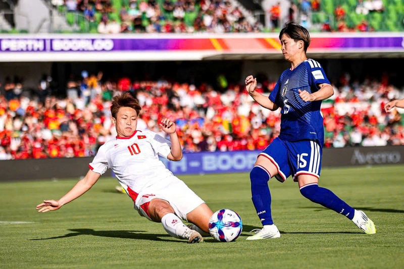 Tuyển nữ Việt Nam thua cuộc tiếc nuối trước Nhật Bản tại lượt cuối bảng C của AFC Women's Asian Cup 2026. Ảnh: AFC