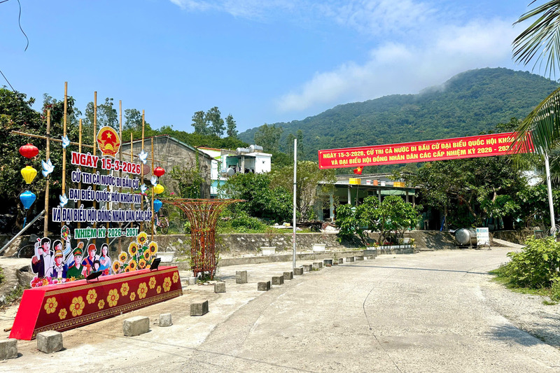 Các khâu chuẩn bị cho ngày bầu cử 15/3 tại đảo Cù Lao Chàm đã cơ bản hoàn tất. Ảnh: Bình An