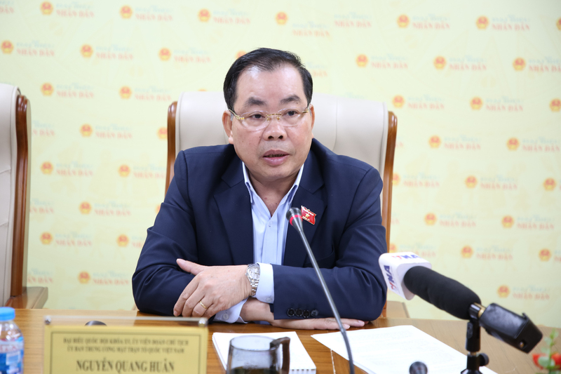 Ông Nguyễn Quang Huân, Đại biểu Quốc hội khóa XV, Ủy viên Đoàn Chủ tịch Ủy ban Trung ương Mặt trận Tổ quốc Việt Nam