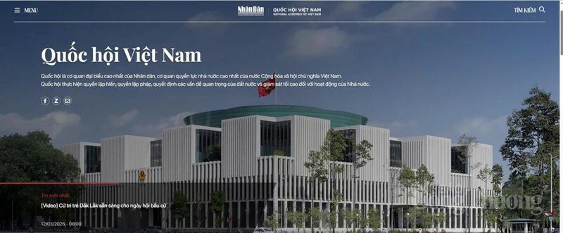 Báo Nhân Dân vừa chính thức ra mắt chuyên trang Quốc hội Việt Nam vào sáng 12/3. Ảnh: NH