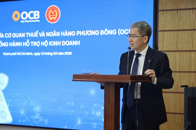 Ông Phạm Hồng Hải -Tổng Giám đốc OCB chia sẻ tại lễ ký kết.