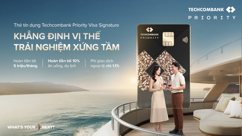 Techcombank ra mắt diện mạo mới của thẻ tín dụng Techcombank Priority Visa Signature