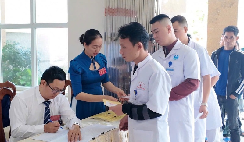 Các cơ quan đơn vị trên địa bàn Đặc khu Bạch Long Vĩ tham gia bầu cử. Ảnh: BLV