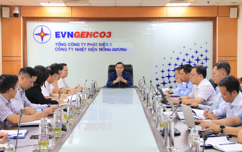 Ông Lê Văn Danh - Tổng giám đốc EVNGENCO3 chủ trì buổi làm việc.