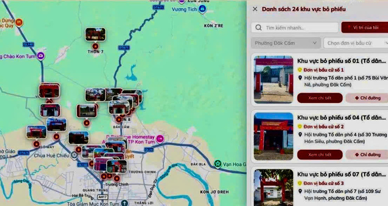 Ứng dụng công nghệ số đã giúp cho công tác phục vụ ngày hội bầu cử được minh bạch, chính xác và dễ dàng hơn. Ảnh: Tuệ Lâm