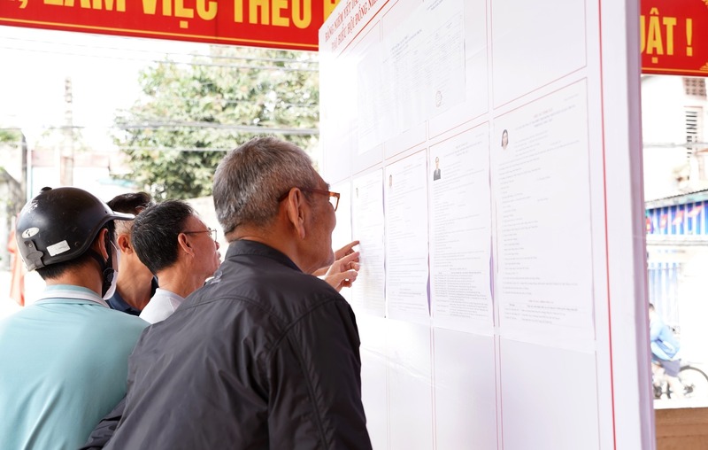 Cử tri tìm hiểu các ứng viên trước khi bỏ phiếu bầu.
