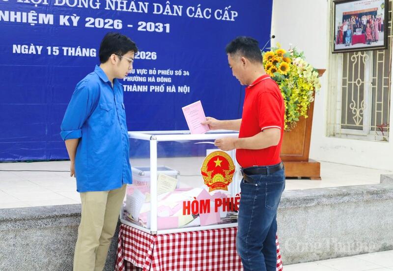 Hơn 100.000 cử tri phường Hà Đông tham gia ngày hội bầu cử - 5