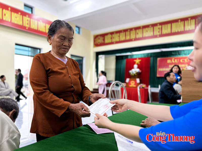 Hưng Yên: Cử tri xã Đồng Bằng phấn khởi đi bỏ phiếu - 7