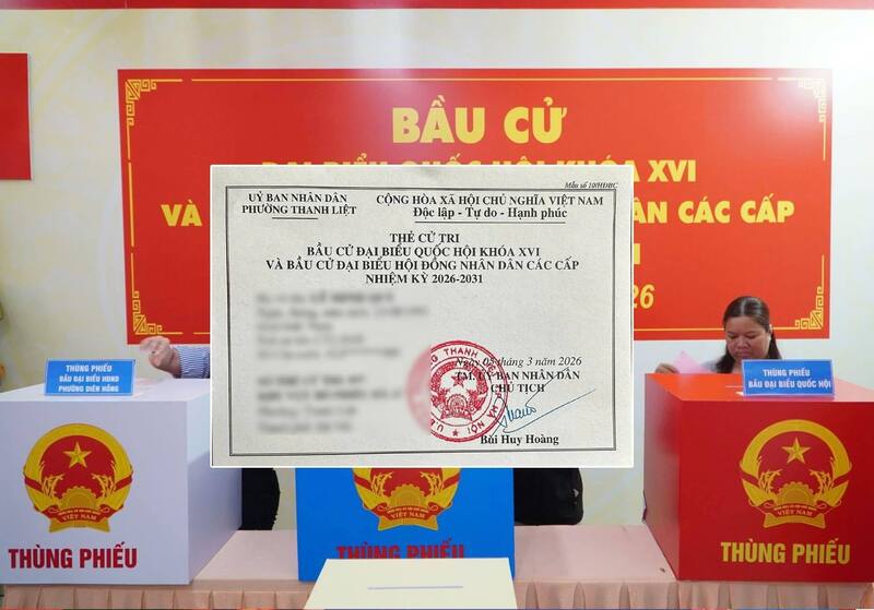 Cơ quan chức năng khuyến cáo người dân bỏ phiếu xong không nên đăng ảnh thẻ cử tri lên mạng xã hội. Ảnh minh họa: Tuấn Phan