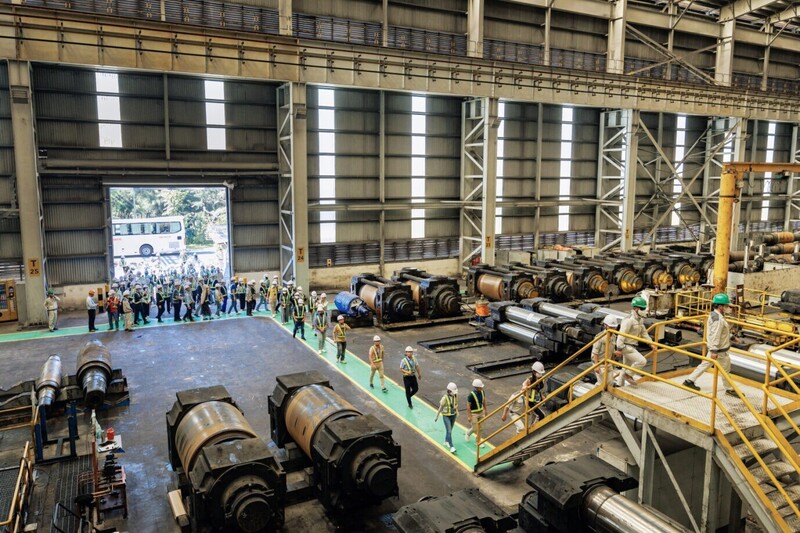 Khu liên hợp gang thép Hòa Phát Dung Quất được đầu tư hệ thống thu hồi và tận dụng nhiệt dư, khí than phát sinh từ quá trình sản xuất than cốc và luyện gang thép để phát điện. Ảnh: Tập đoàn Hoà Phát