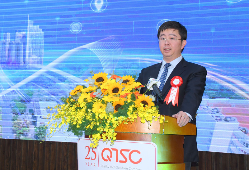 Thứ trưởng Bộ Khoa học và Công nghệ Bùi Hoàng Phương phát biểu tại sự kiện. Ảnh: Thanh Minh