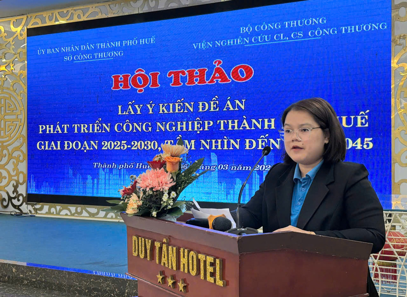 Bà Trần Thị Như Ý phát biểu tại buổi hội thảo. Ảnh: Nguyễn Tuấn