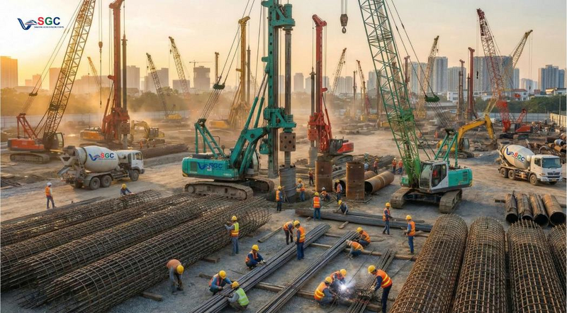 SGC đang tuyển dụng 25.000 nhân sự cho 2 tuyến đường sắt tốc độ cao Hà Nội - Quảng Ninh, Bến Thành - Cần Giờ và các hạng mục nền móng, cọc khoan nhồi quy mô khác của Vingroup. (Ảnh minh họa)