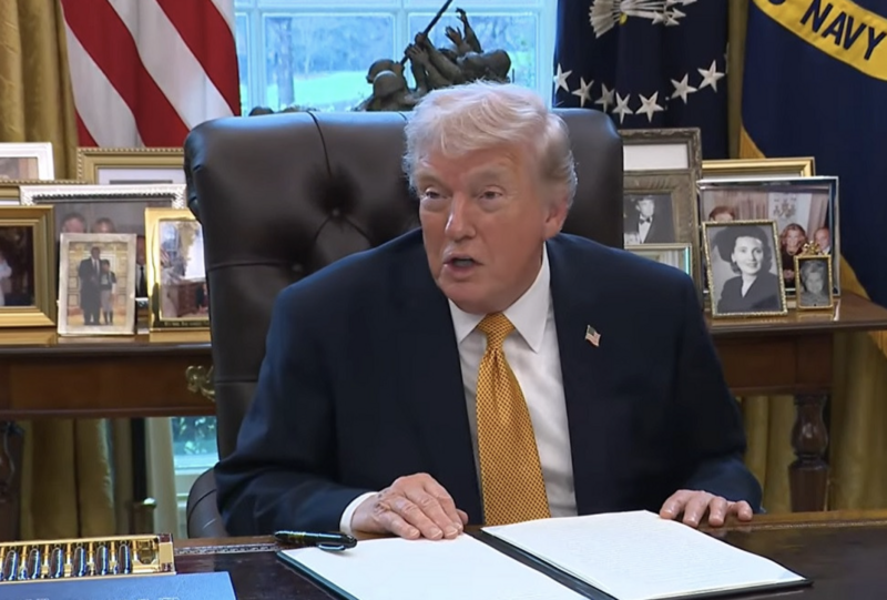 Ông Donald Trump tại buổi họp báo ngày 16/3. Ảnh: Nhà Trắng