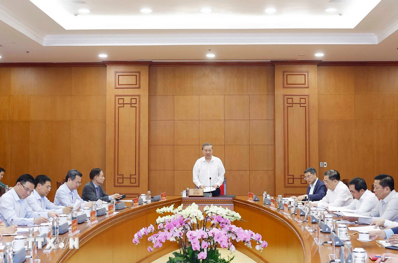 Quang cảnh buổi làm việc. Ảnh: Thống Nhất/TTXVN