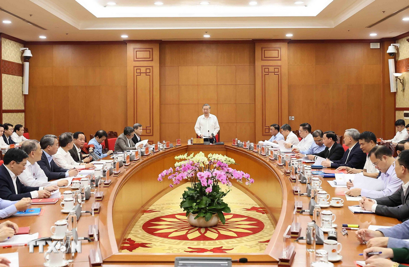 Tổng Bí thư Tô Lâm, Trưởng Ban Chỉ đạo Trung ương về phòng, chống tham nhũng, lãng phí, tiêu cực phát biểu. Ảnh: An Đăng/TTXVN