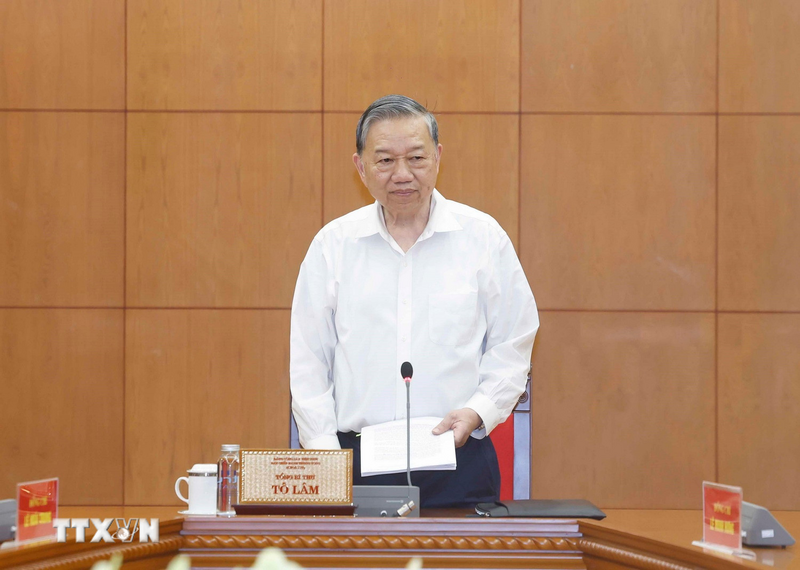Tổng Bí thư Tô Lâm phát biểu. Ảnh: Thống Nhất/TTXVN